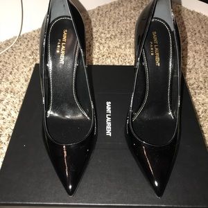 NEW Saint Laurent YSL Opyum Black Leather Heels